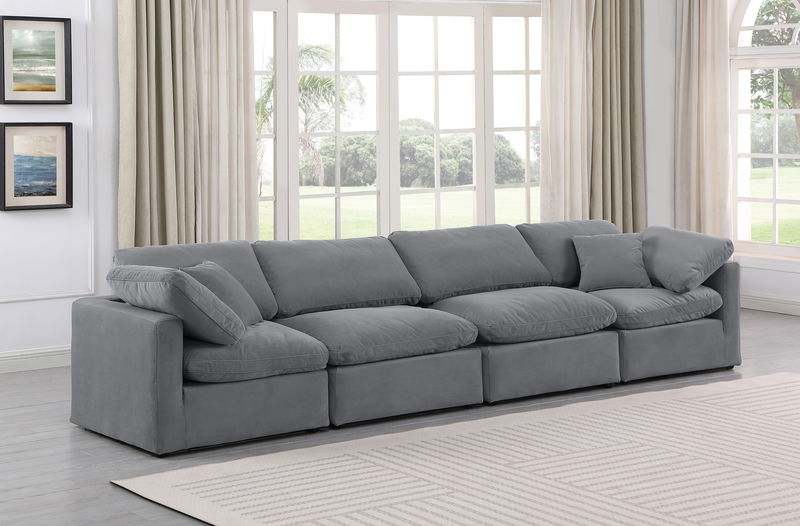 Indulge - Velvet 4 Seat Modular Sofa