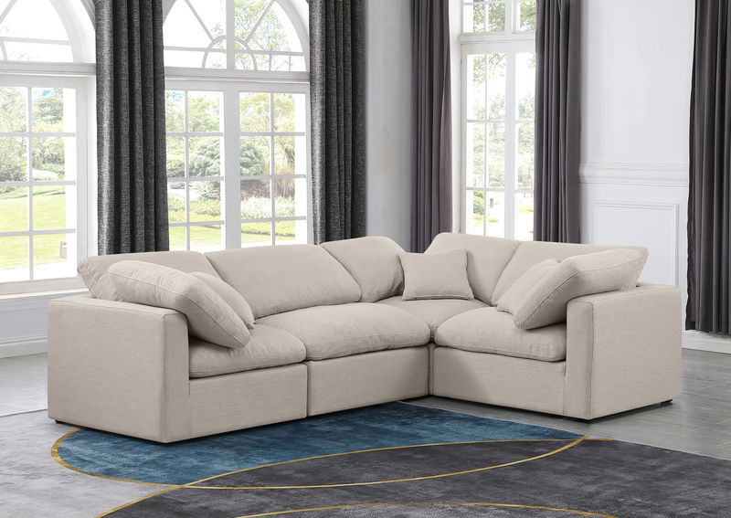 Indulge - Linen 4 Piece Modular Corner Sectional