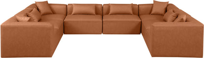 Cube - 8 Piece Modular Sectional - Cognac