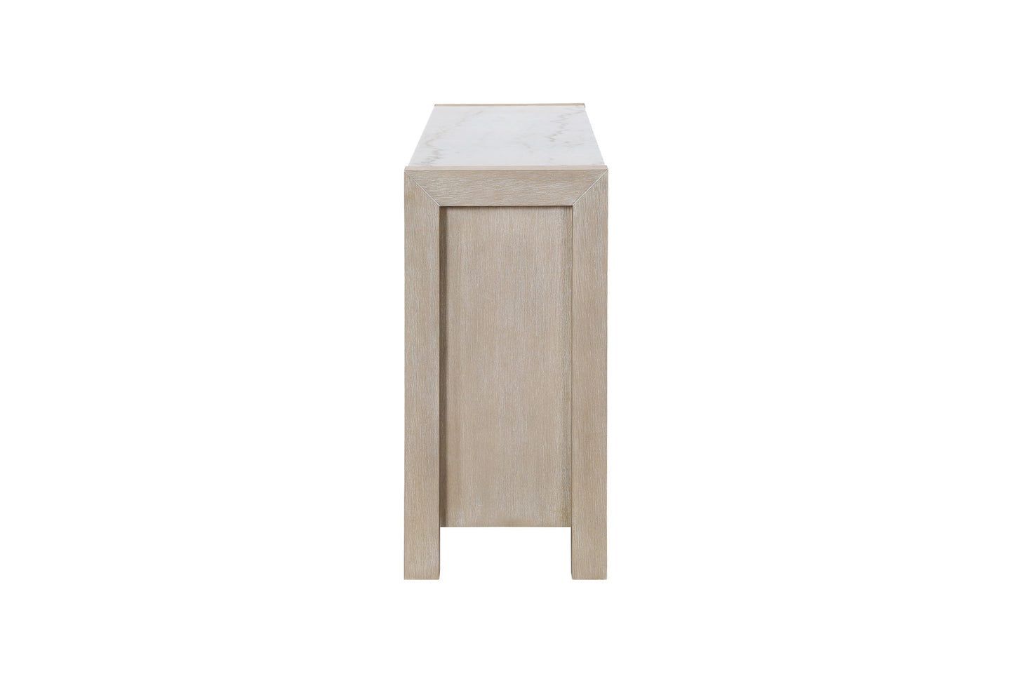 D1321 - Buffet With Real Marble Top - Natural / White