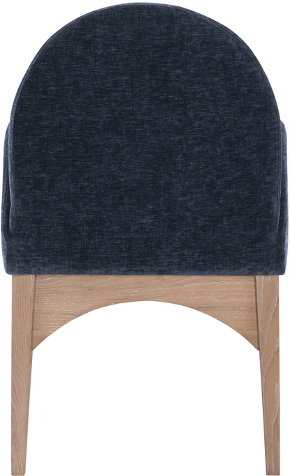 Waldorf - Chenille Dining Arm Chair With Natural Legs