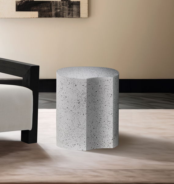 Dimple - End Table - Terazzo Finish