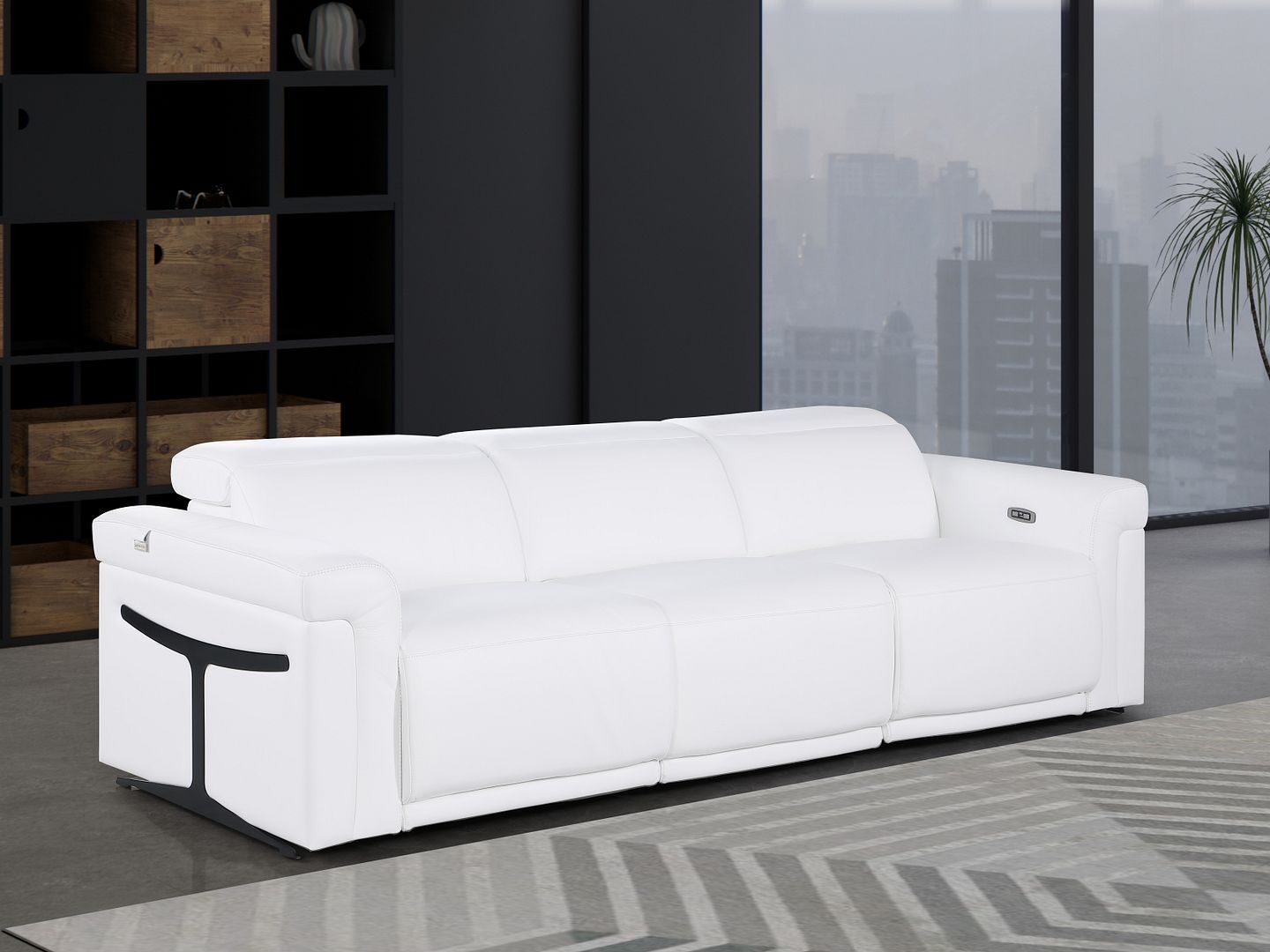 1126 - 3-Piece Modular Power Reclining Sofa In With 3 Power Recliners & Power Headrests