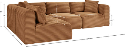 Shaggy - Fabric 4 Piece Modular Sectional