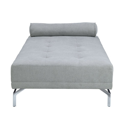 Quenti - Sofa Bed With Pillow - Gray Melange Velvet