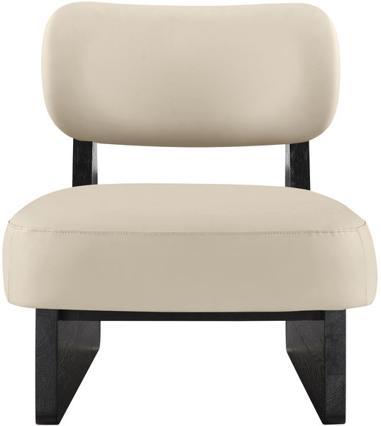 Vetra - Vegan Leather Upholstered Accent Chair With Black Base