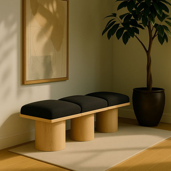 Pavilion - 3 Piece Modular Bench With Natural Base