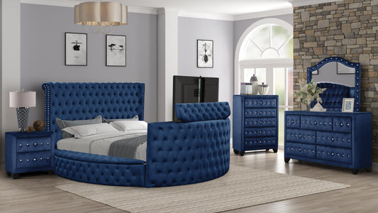 Maya Blue - King 5 Piece Bedroom Set