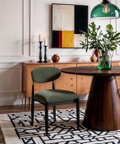 Riccio - Fabric Dining Side Chair (Set of 2) - Black And Gold Frame