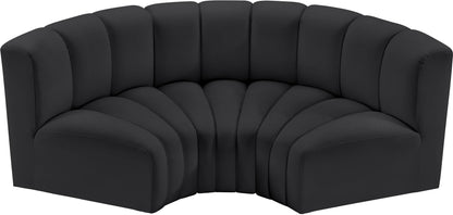 Arc - Faux Leather 3 Piece Modular U-Shaped Sofa