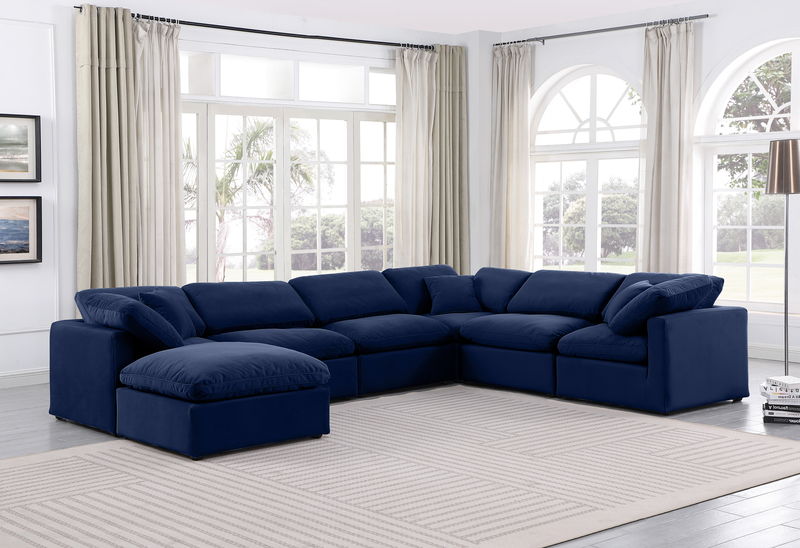Indulge - Velvet 7 Piece Modular Sectional