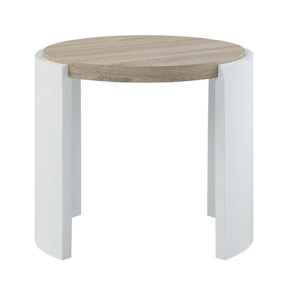 Zoma - End Table - Oak & White High Gloss