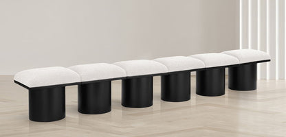 Pavilion - 6 Piece Modular Bench With Black Base