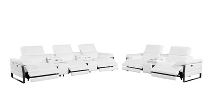 1246 - Modular Power Reclining Dual Console Sofa And Console Loveseat Set With Power Headrests