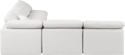 Indulge - Faux Leather 5 Piece Modular Corner Armless Sectional