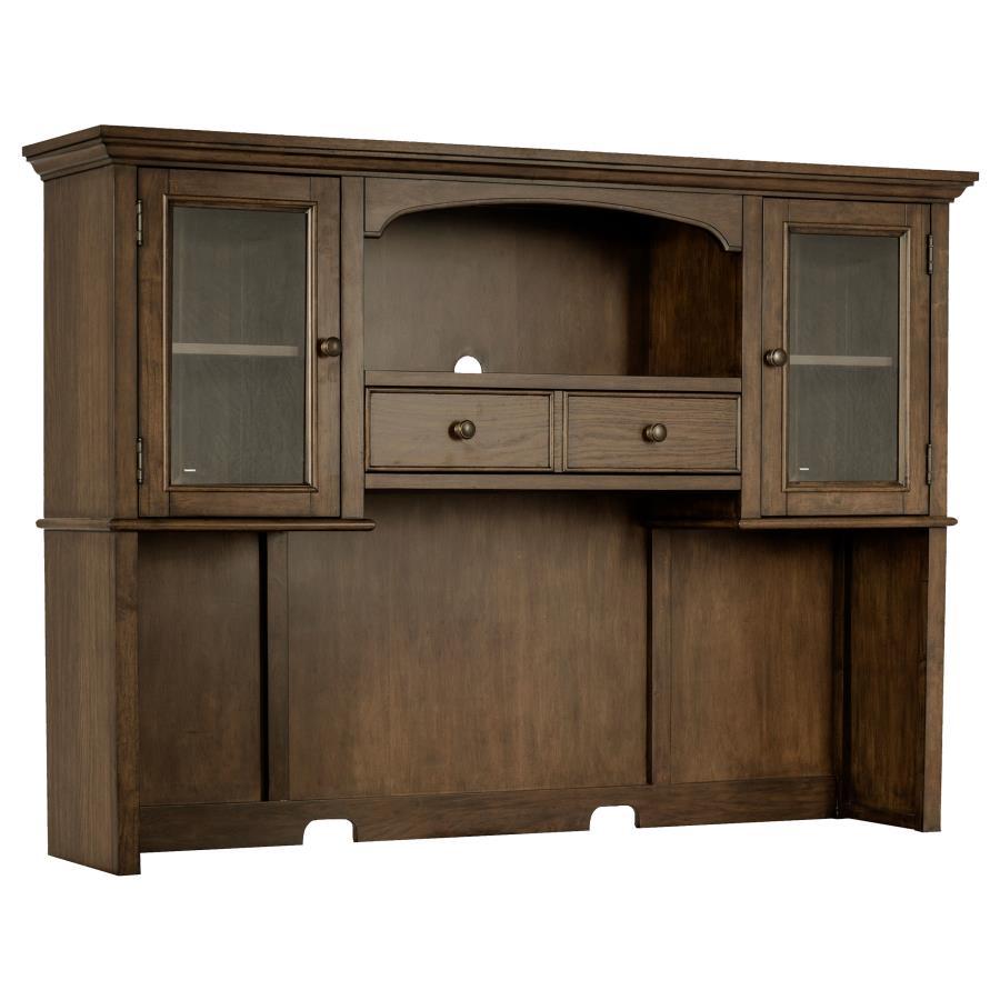 Hartshill - 2-Door Hutch With Shelves - Burnished Oak