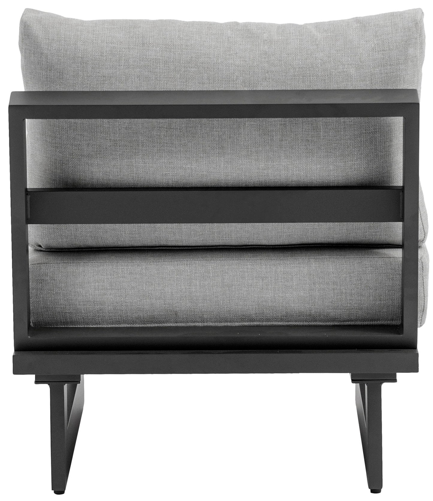 Maldives - Water Resistant Outdoor Patio Armless Chair With Gray Frame