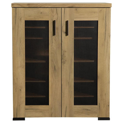 Bristol - 6-Shelf Engineered Wood Shoe Cabinet - Golden Oak