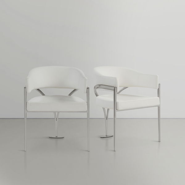 Madelyn - Dining Chair (Set of 2) - Brushed Chrome