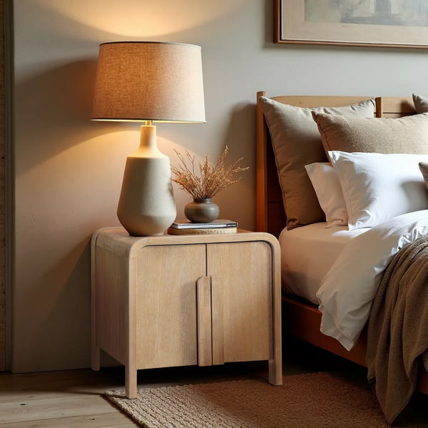 Harmony - Oak Veneer And Solid Wood Night Stand