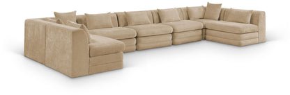 Stellar - 7 Piece Chenille Fabric Upholstered Modular Sectional