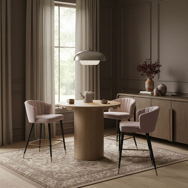 Dahlia - Solid Wood And Natural Cane Table