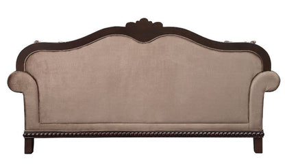 Chateau De Ville - Sofa With 5 Pillows (Same Lv01588) - Fabric & Espresso