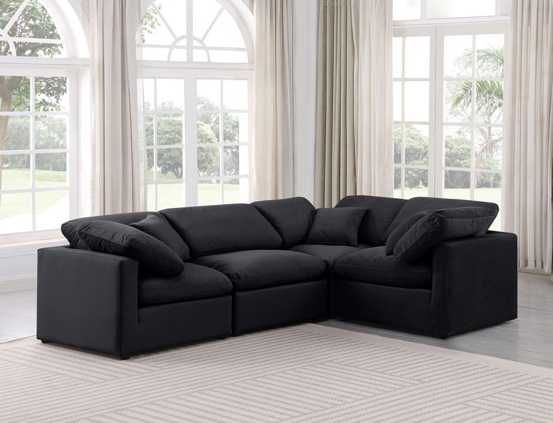 Indulge - Velvet 4 Piece Modular Corner Sectional