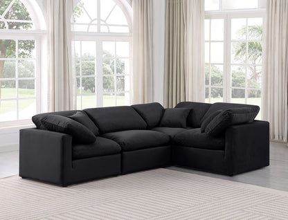 Indulge - Velvet 4 Piece Modular Corner Sectional