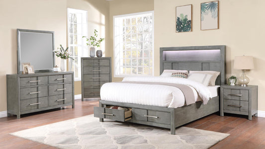 Gray Kenzo - Queen 4 Piece Bedroom Set