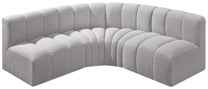 Arc - Boucle Fabric 4 Piece Corner Modular Sofa