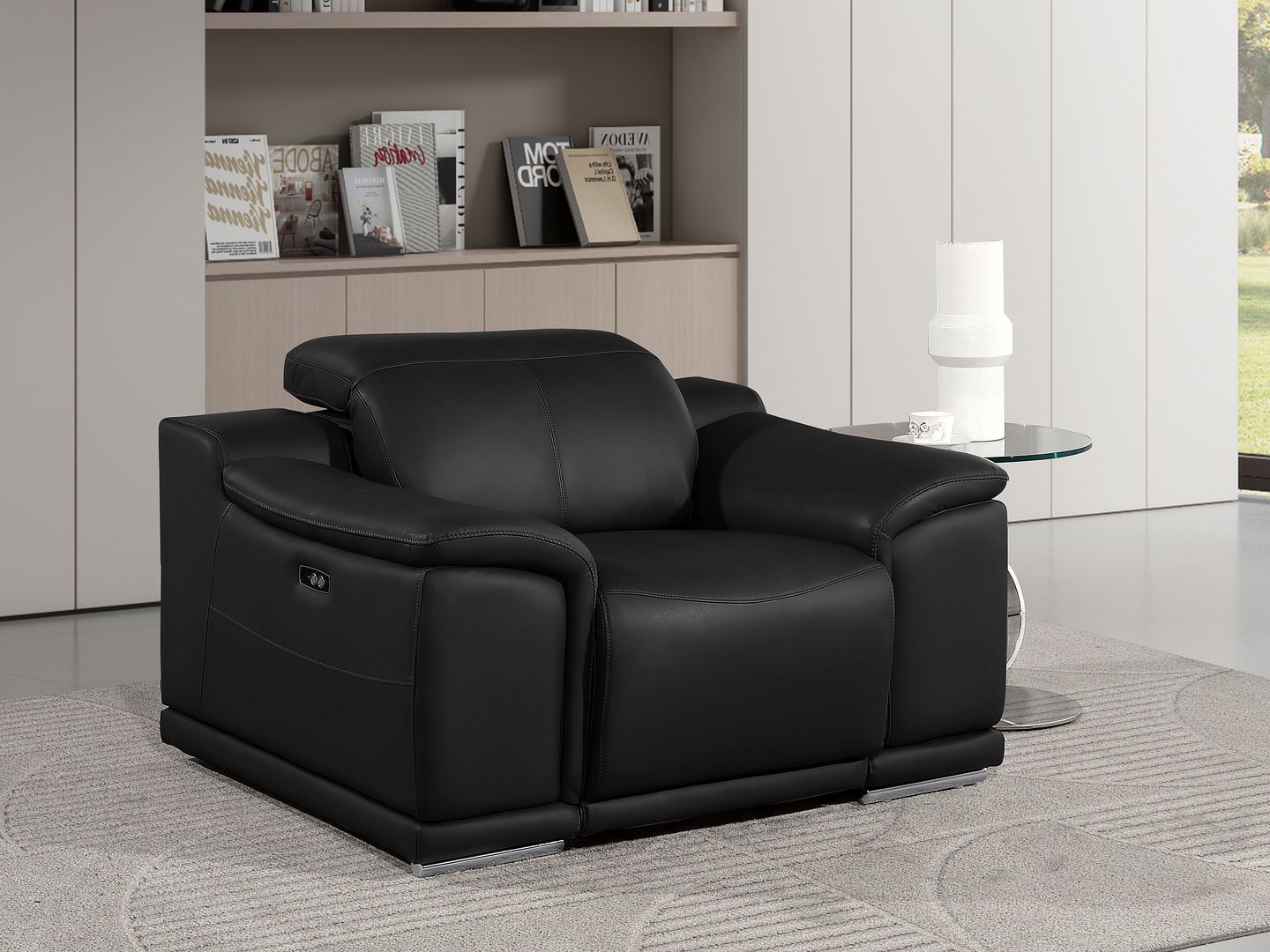 2679 - Power Reclining Chair With Power Headrest In Genuine Leather