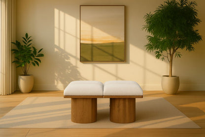 Pavilion - 4 Piece Modular Bench With Brown Base