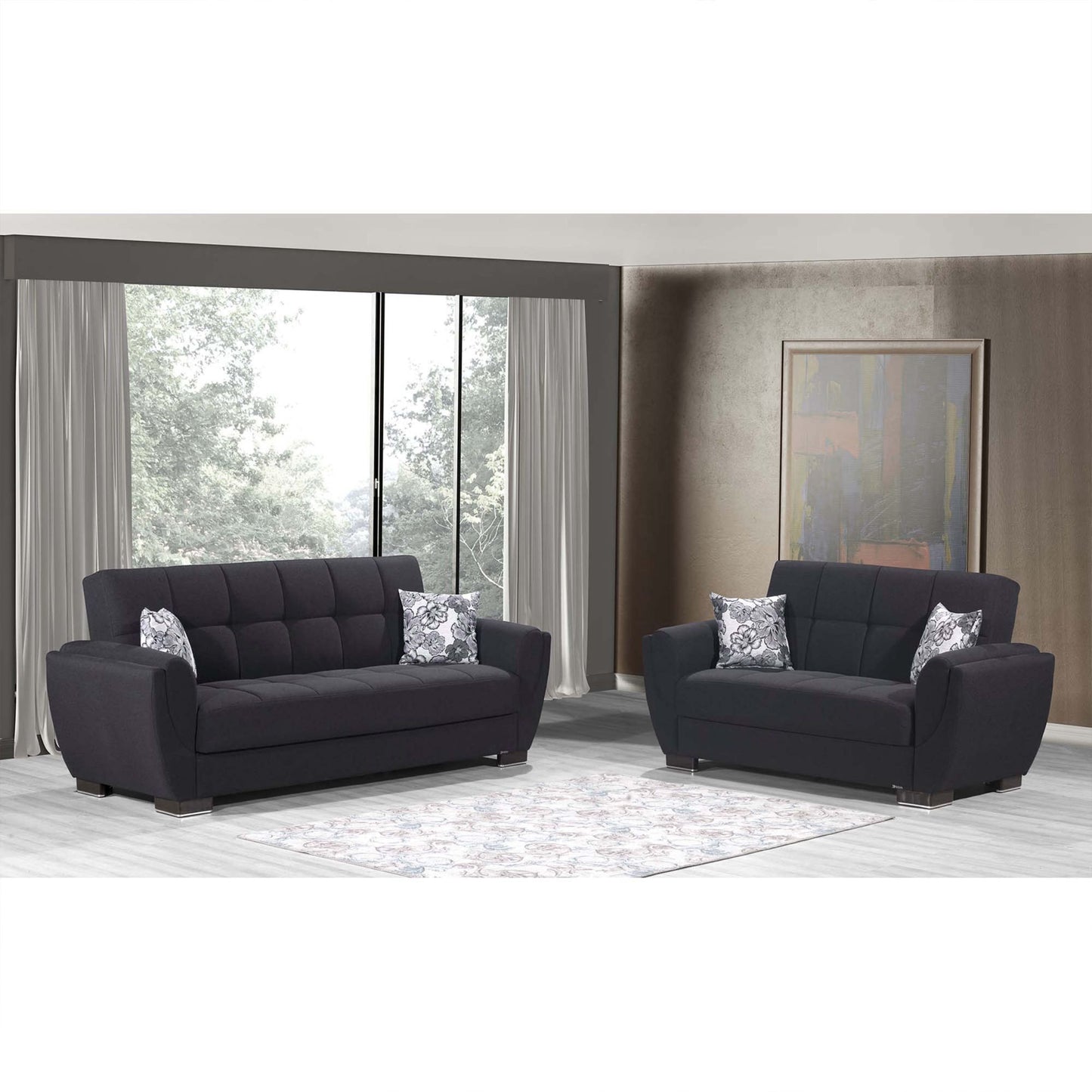 Ottomanson Armada Air - Upholstered Convertible Sofabed With Storage - Polyester