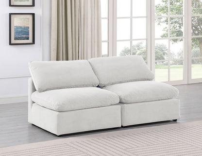 Indulge - Velvet 2 Seat Modular Armless Sofa