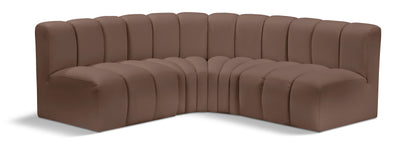 Arc - Faux Leather 4 Piece Corner Modular Sofa