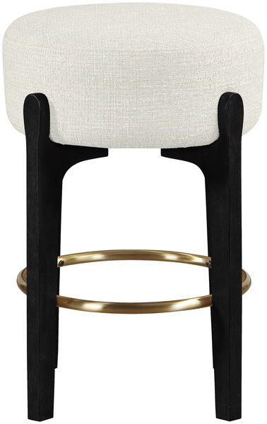 Torino - Backless Counter Stool With Brushed Black Base (Set of 2)