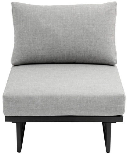 Maldives - Water Resistant Outdoor Patio Armless Chair With Gray Frame