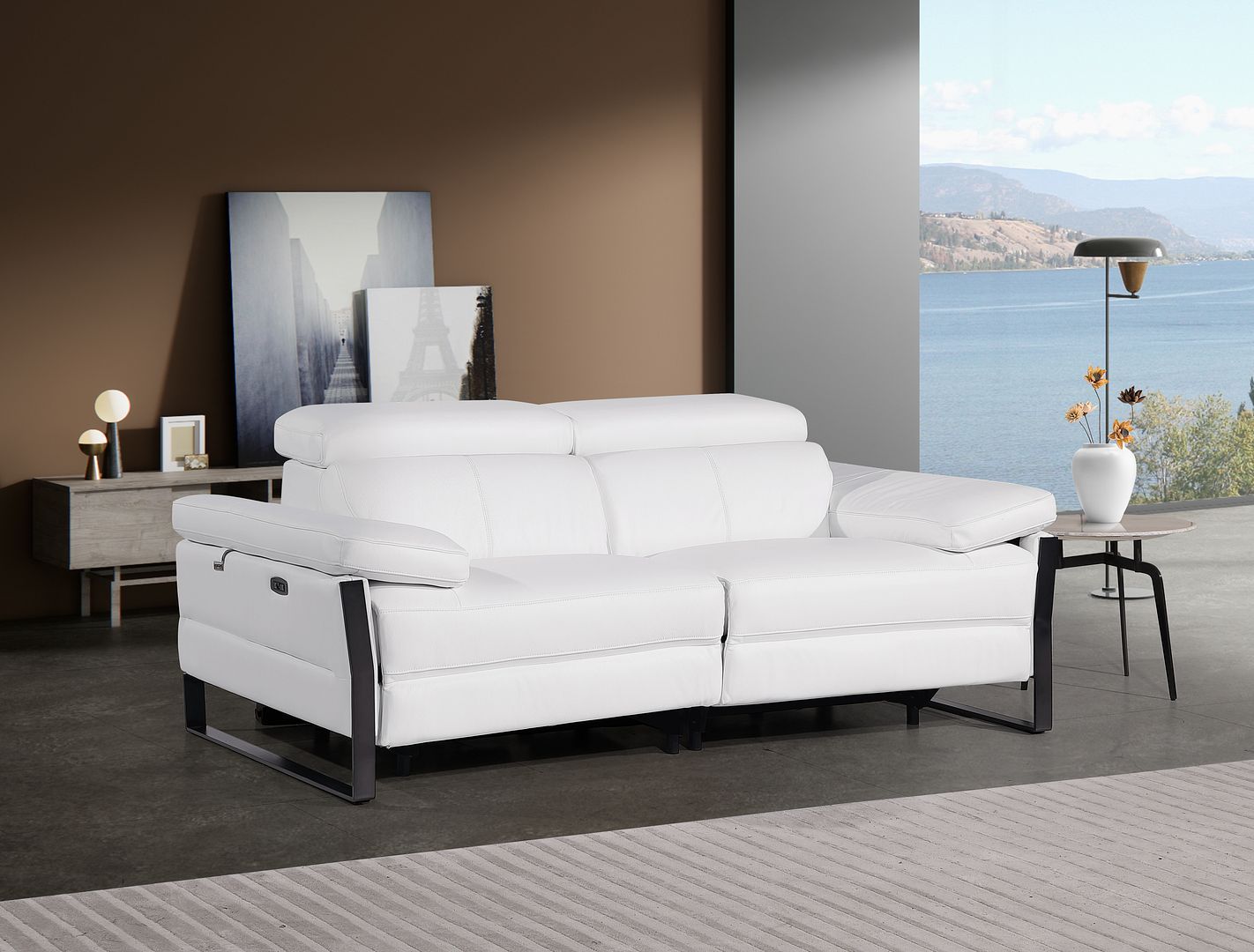 1246 - Loveseat With Power Headrest