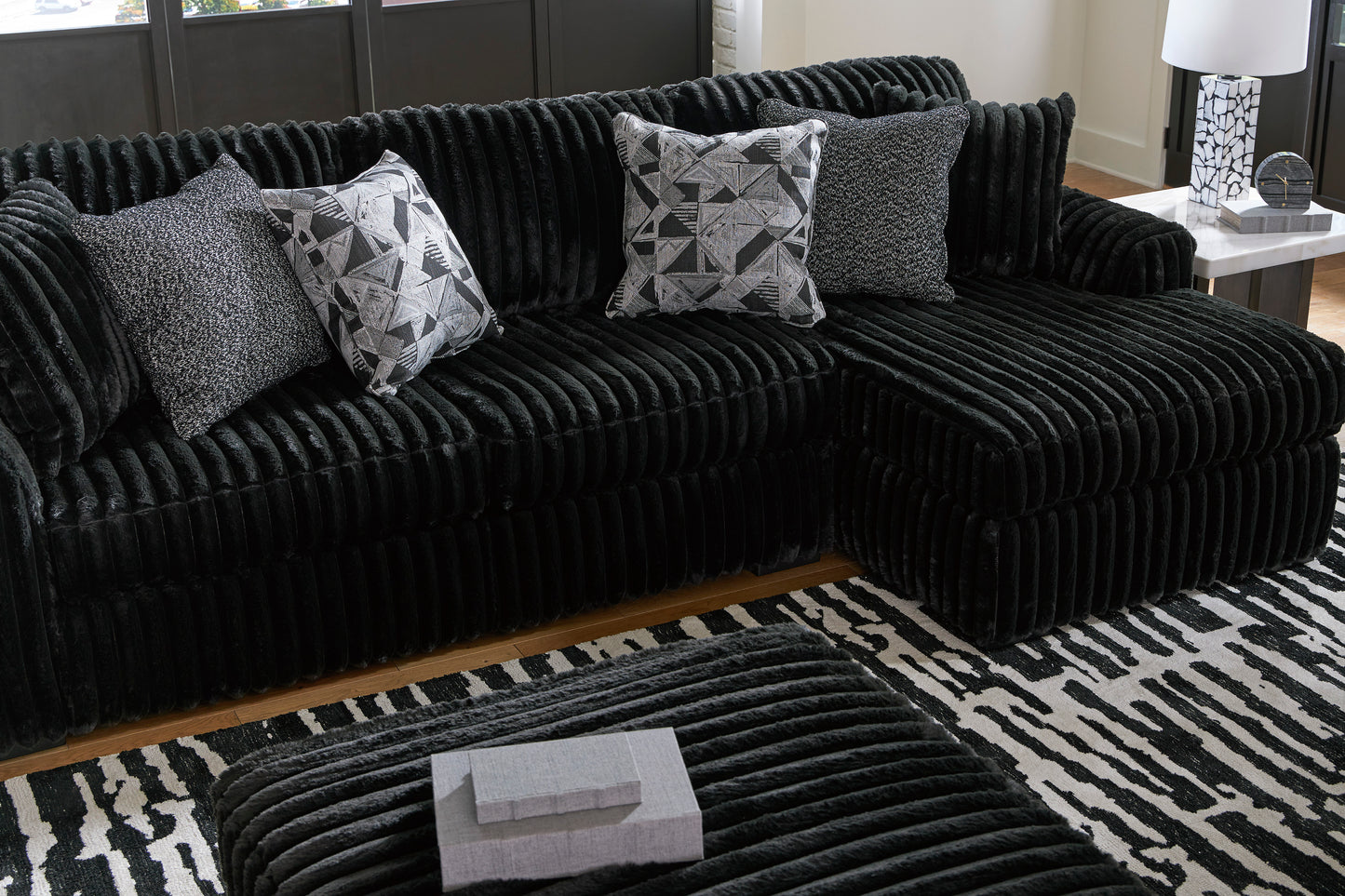 Midnight-Madness 2-Piece Sectional Sofa with Chaise
