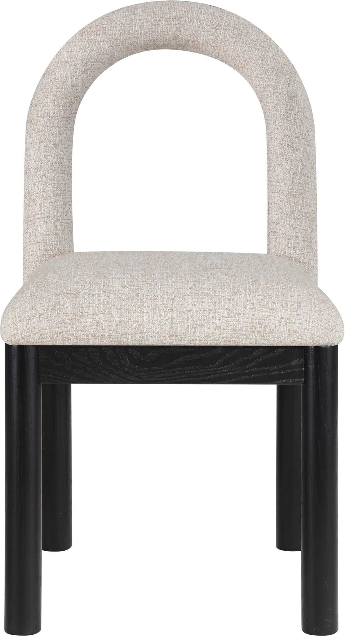 Conrad - Linen Dining Chair With Black Legs