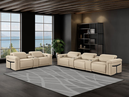 1126 - 8-Piece Modular Power Reclining Sofa & Loveseat Set In With 5 Power Recliners & Power Headrests