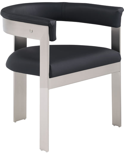 Romeo - Faux Leather Dining Chair With Silver Base (Set of 2)
