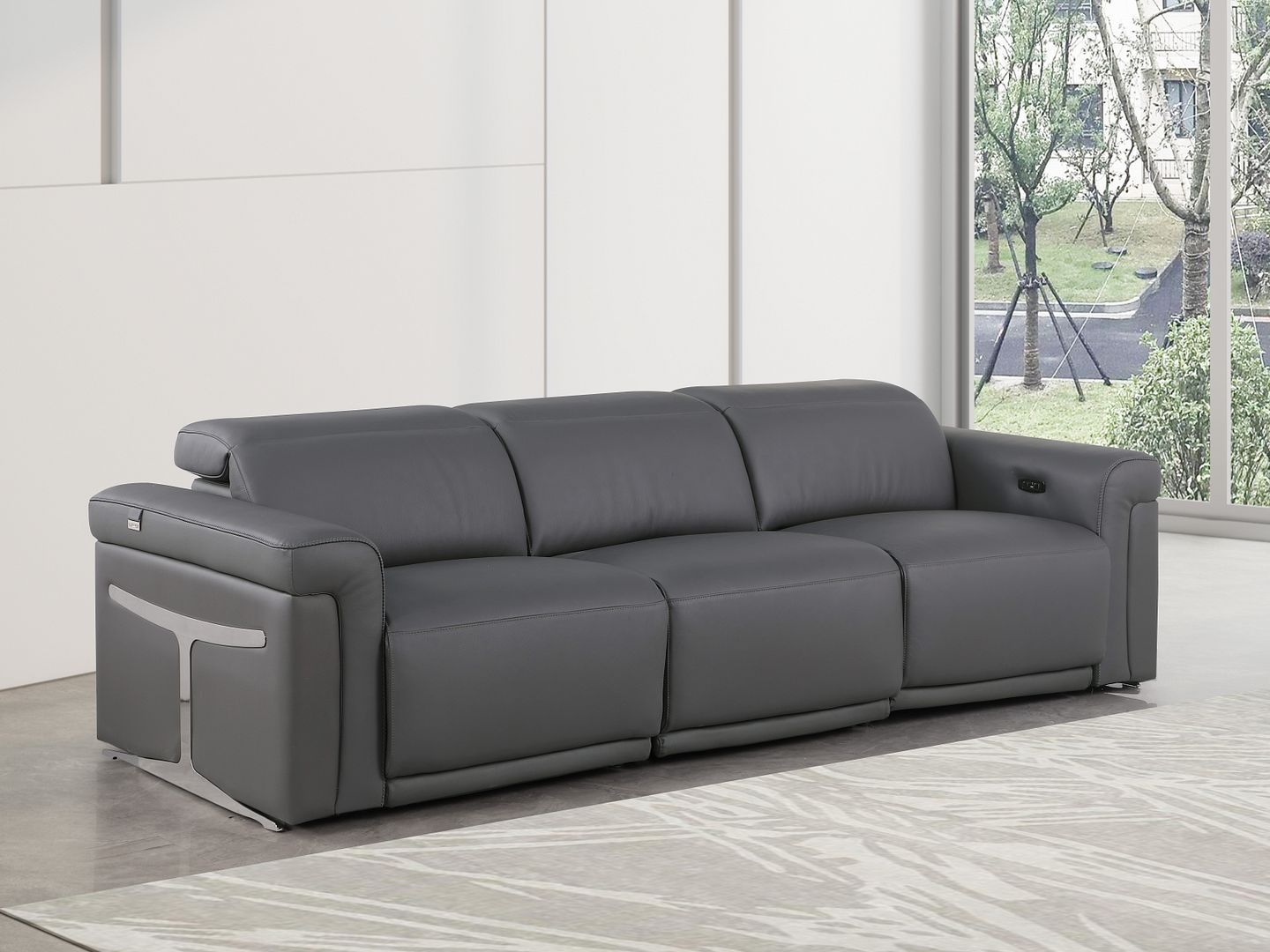 1126 - 3-Piece Modular Power Reclining Sofa In With 3 Power Recliners & Power Headrests