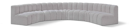 Arc - Boucle Fabric 7 Piece U-Shaped Modular Sofa