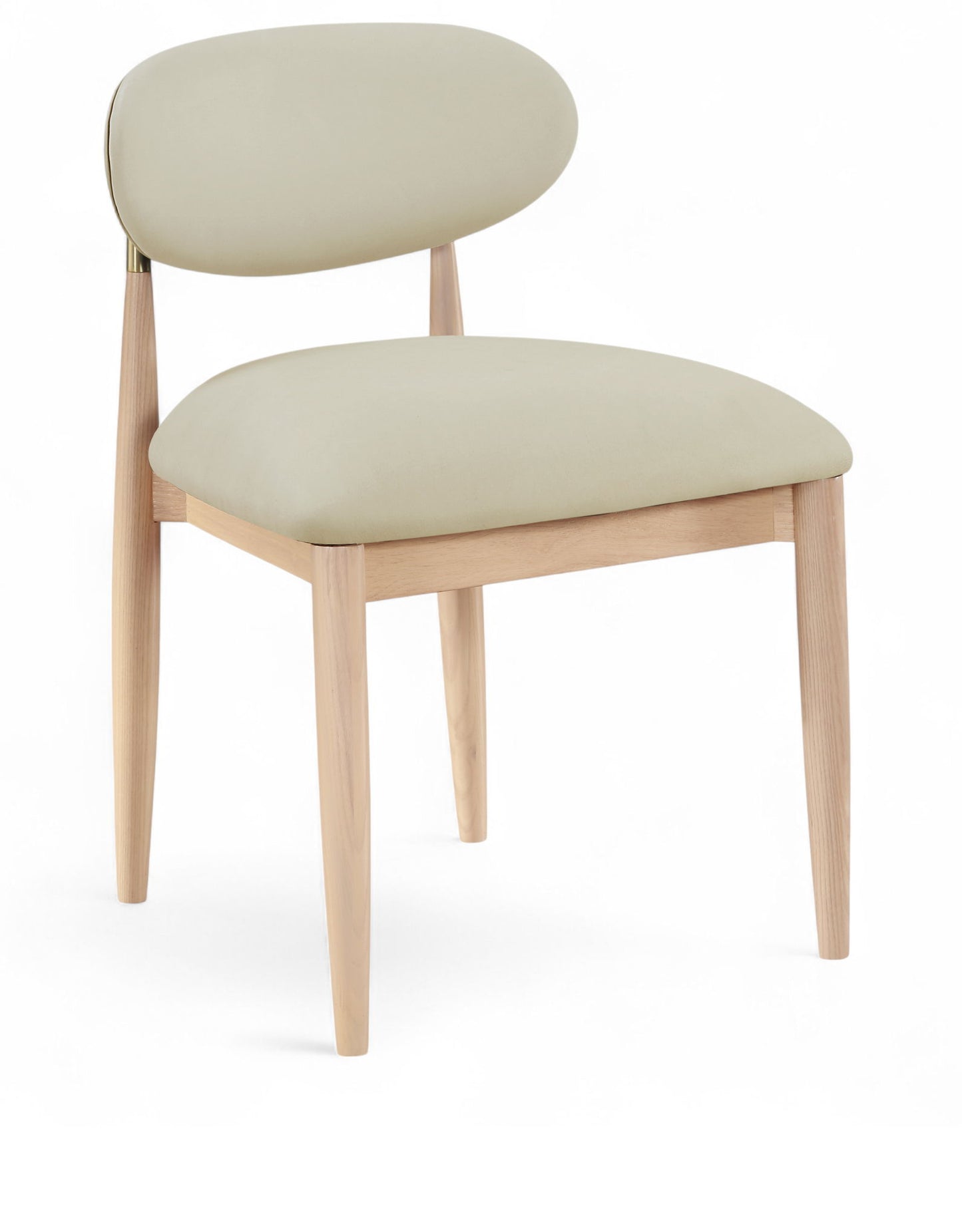 Riccio - Faux Leather Dining Side Chair (Set of 2) - Natural Frame