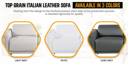 1126 - Top Grain Power Reclining Italian Leather Living Room Set