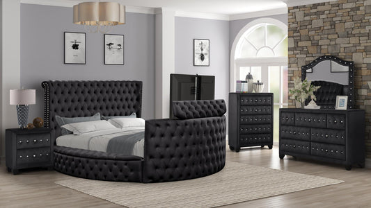 Maya Black - Queen 4 Piece Bedroom Set