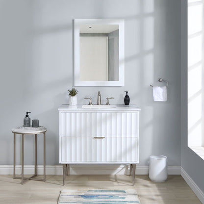 Modernist - Bathroom Vanity With Chrome Legs