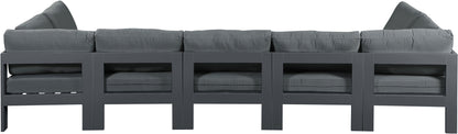 Nizuc - Outdoor Patio 7 Piece Modular Sectional With Gray Frame